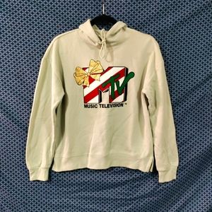 MTV - Juniors very light mint green Christmas pullover sweatshirt. NWT. Size - S
